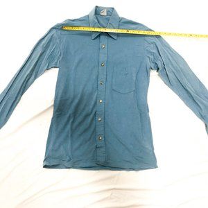 Vintage light blue suede like button down